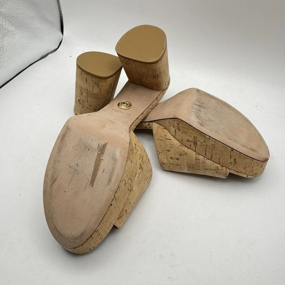 Veronica Beard Dali Platform Sandal‎ Natural Cork Women's Size 11 M VERO CUOIO